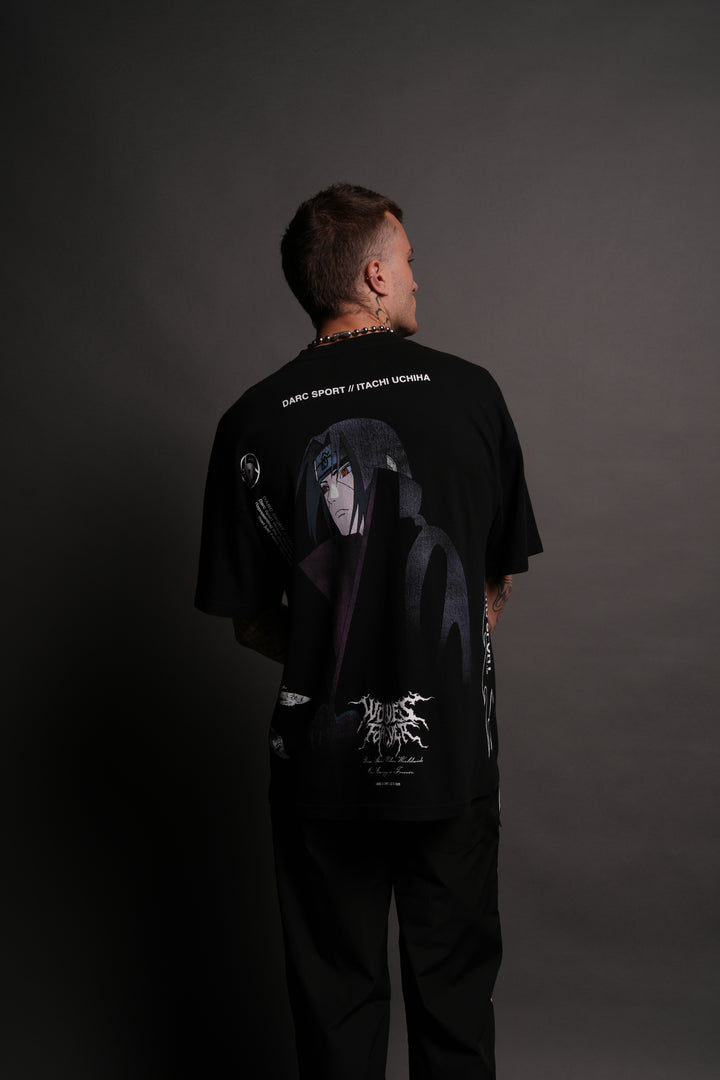 Itachi Uchiha "Side By Side" Series Premium Tee in Black