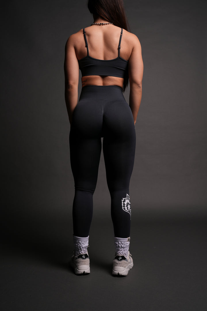 From The Shadows "Everson Seamless" Scrunch Leggings in Midnight Blue