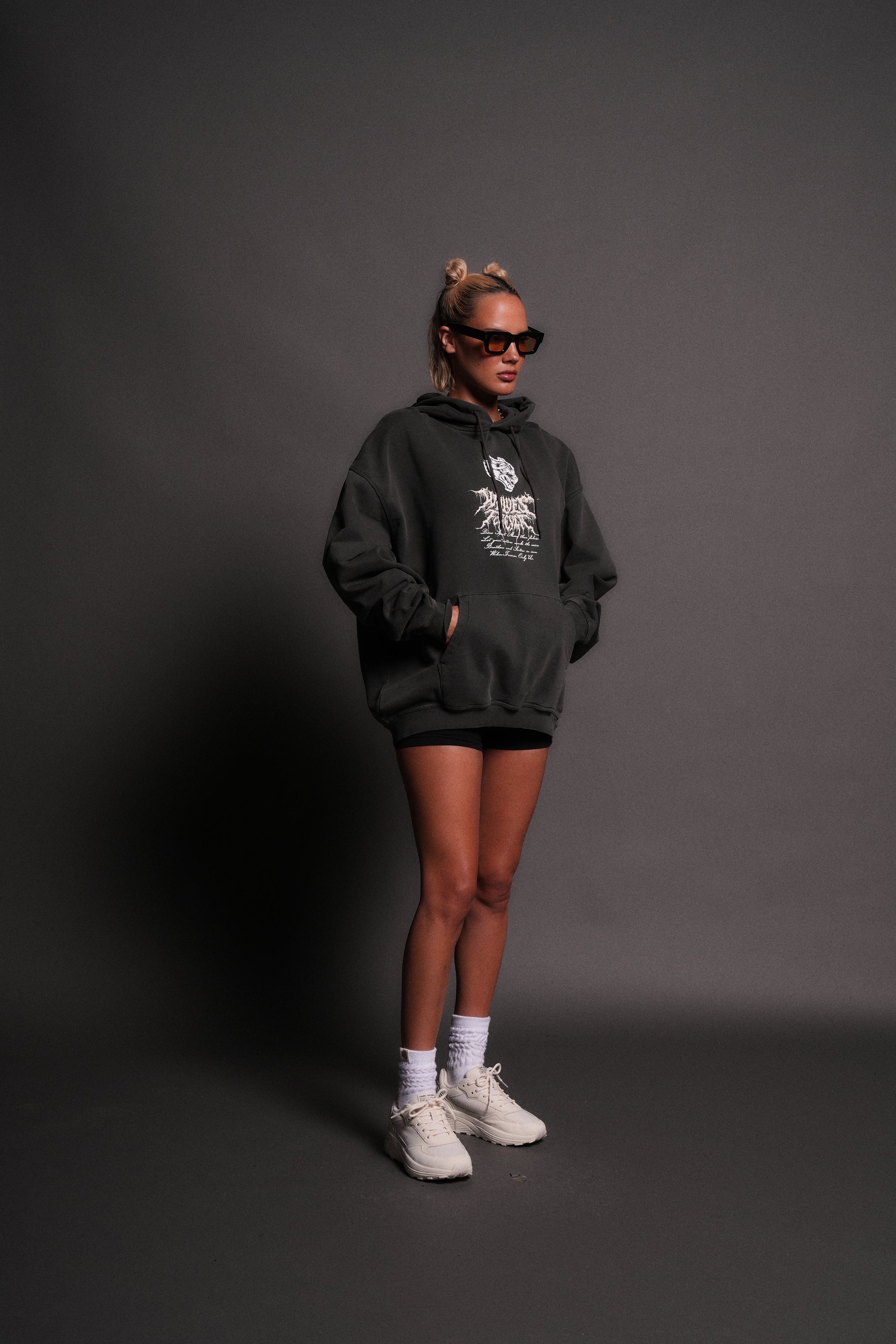 Jack Hammer "Grunge" Hoodie in Wolf Gray