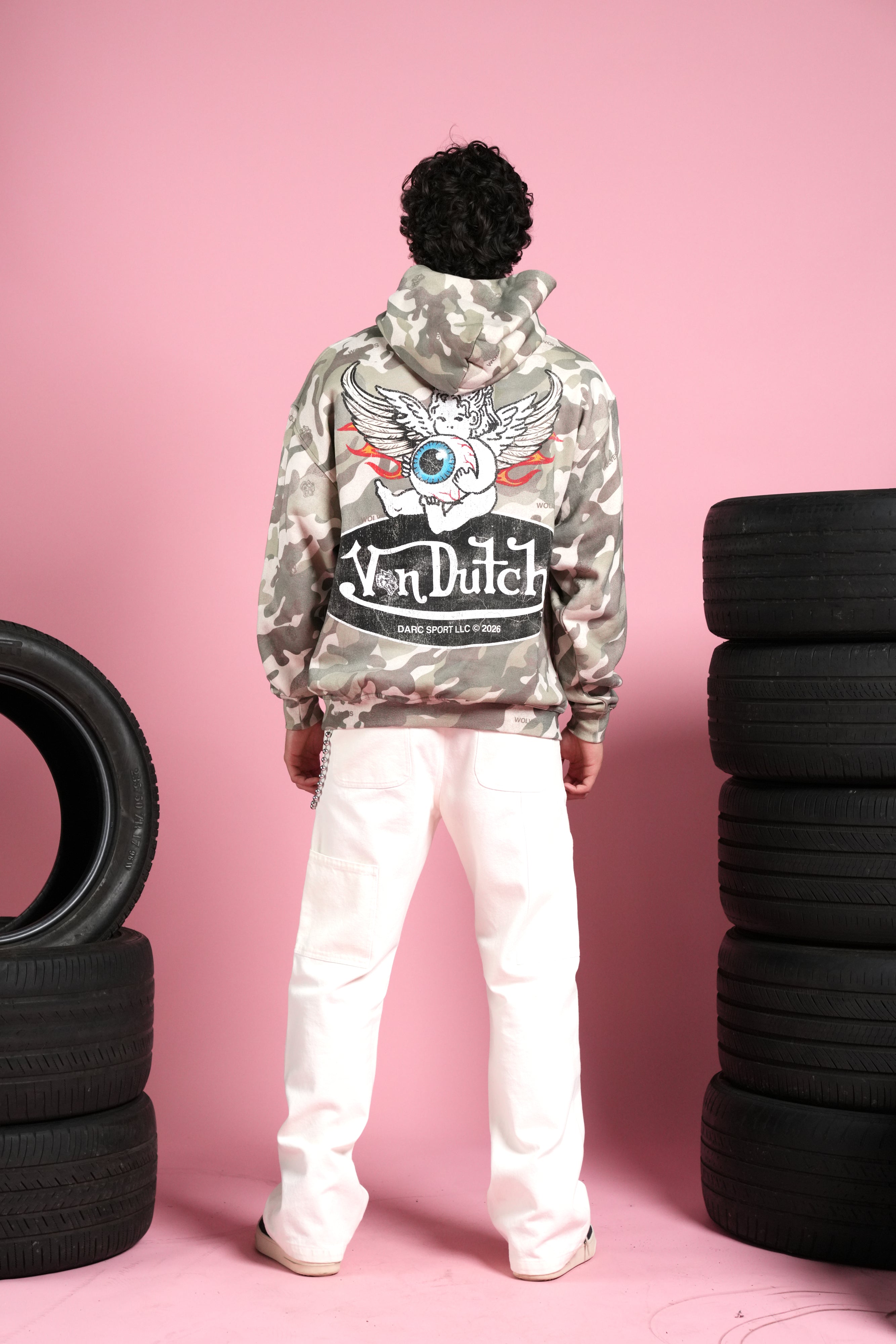 Von Wild Pierce Hoodie in Dsvd Green Camo – DarcSport