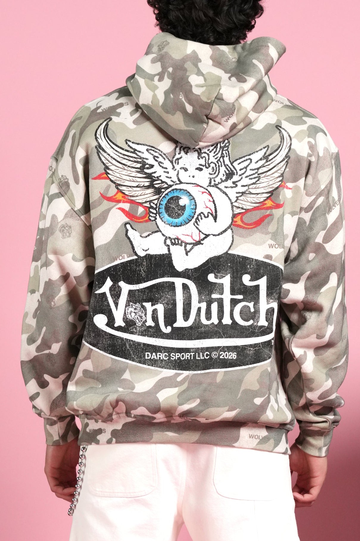 Von Wild Pierce Hoodie in Dsvd Green Camo