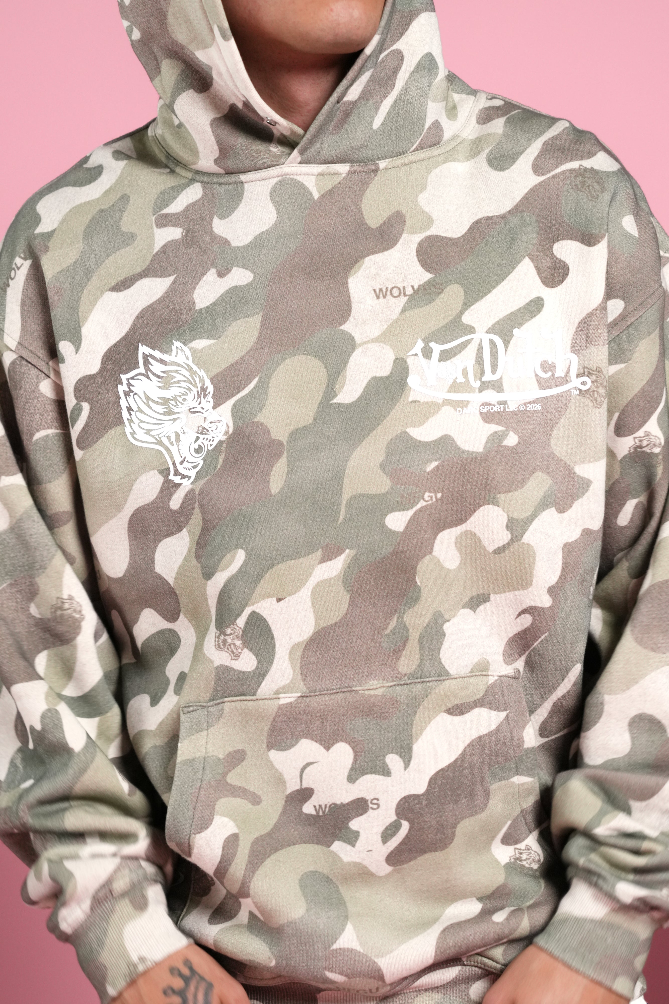 Von Wild Pierce Hoodie in Dsvd Green Camo – DarcSport