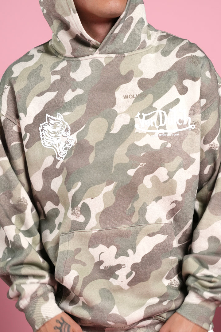 Von Wild Pierce Hoodie in Dsvd Green Camo