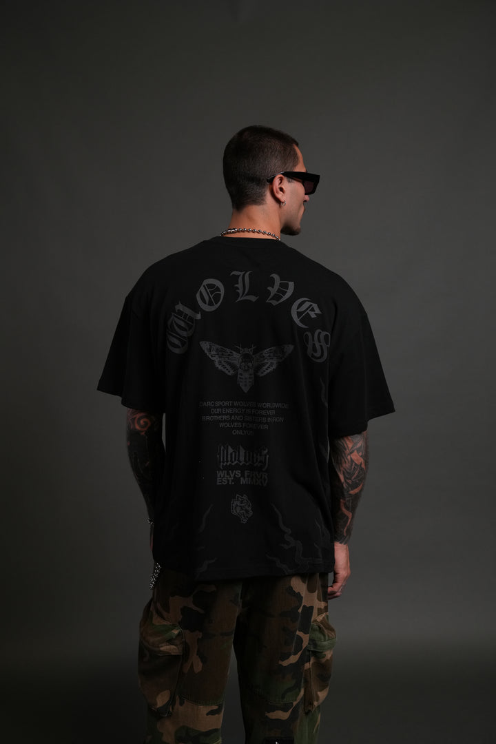 Wolves Never Back Down "Premium" Oversized Tee in Black