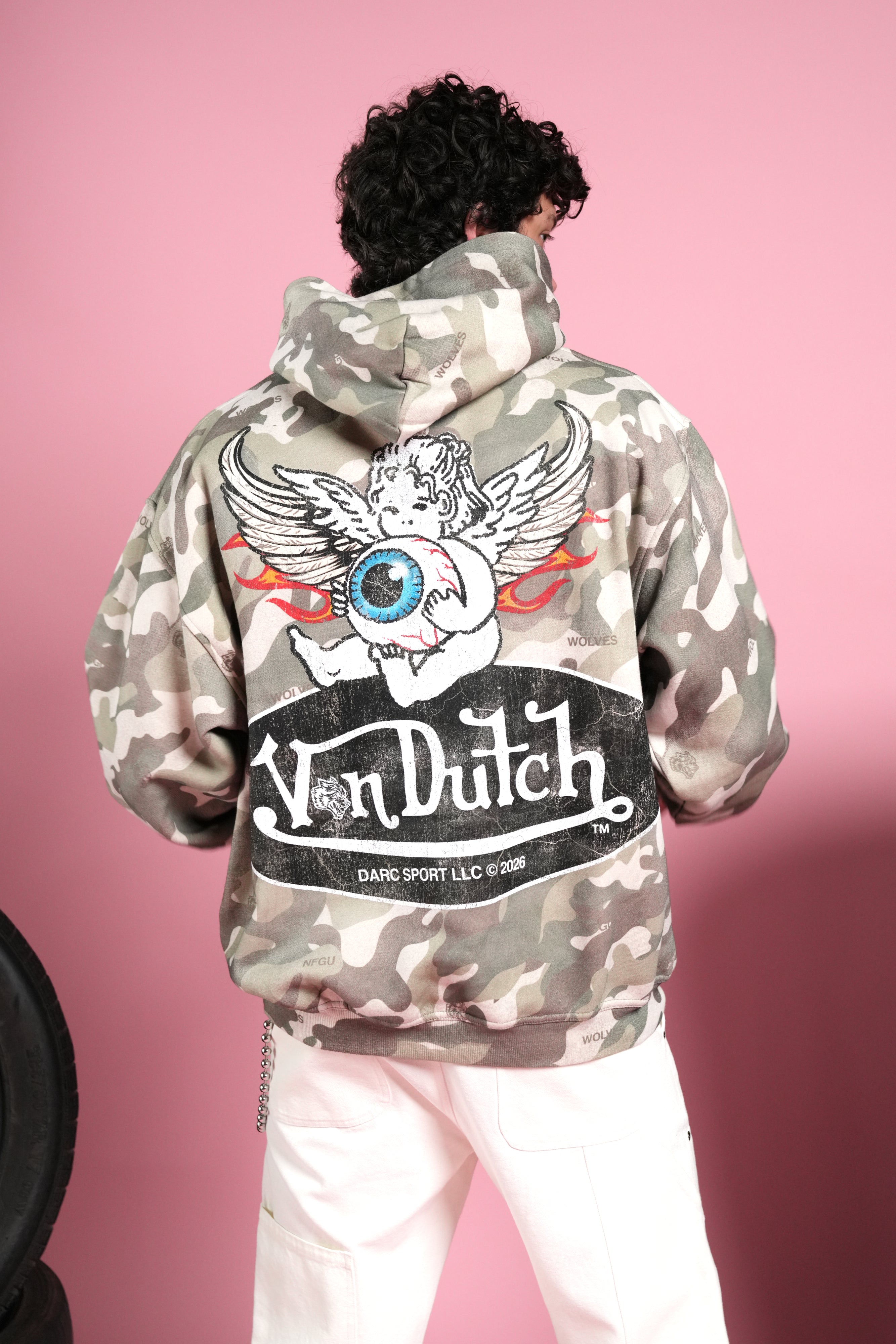 Von Wild Pierce Hoodie in Dsvd Green Camo – DarcSport