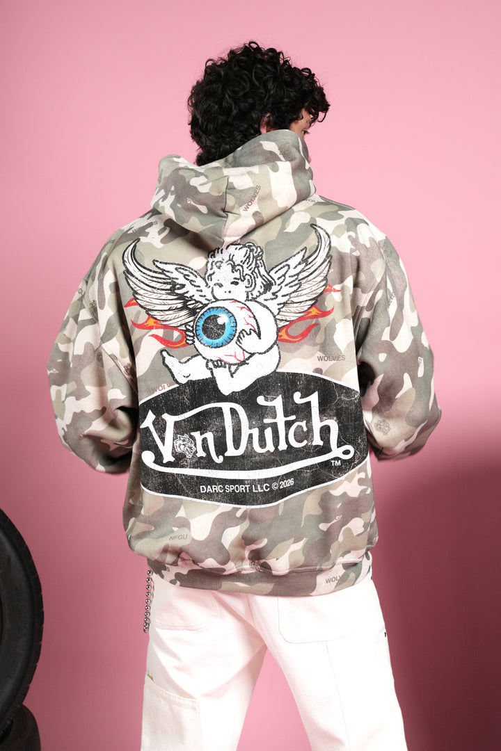 Von Wild Pierce Hoodie in Dsvd Green Camo