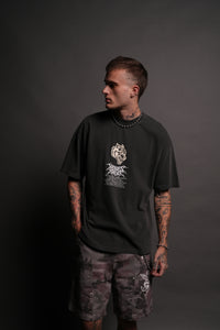 Under the Moon "Premium" Oversized Tee in Wolf Gray