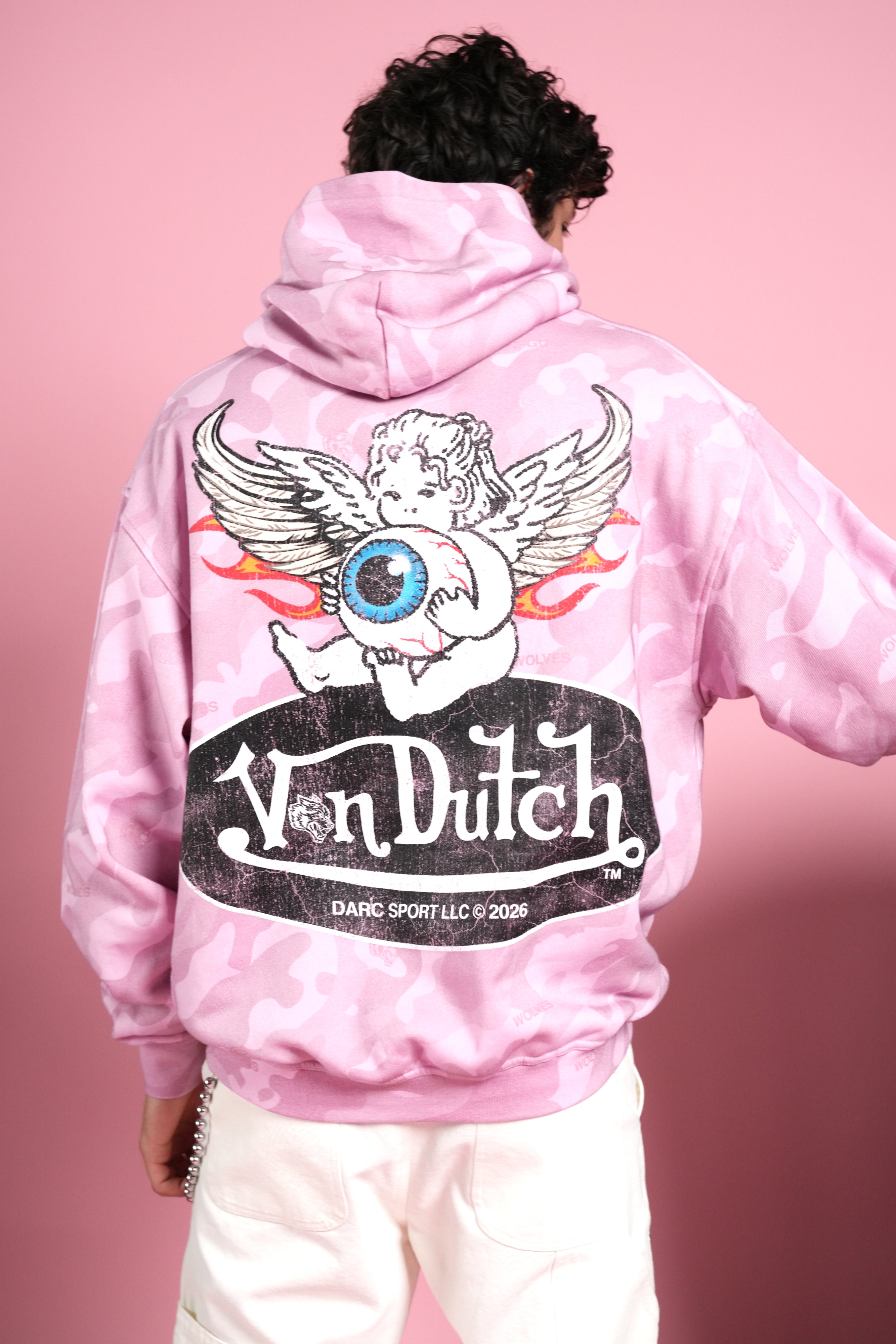 Von Wild Pierce Hoodie in Dsvd Bubblegum Camo