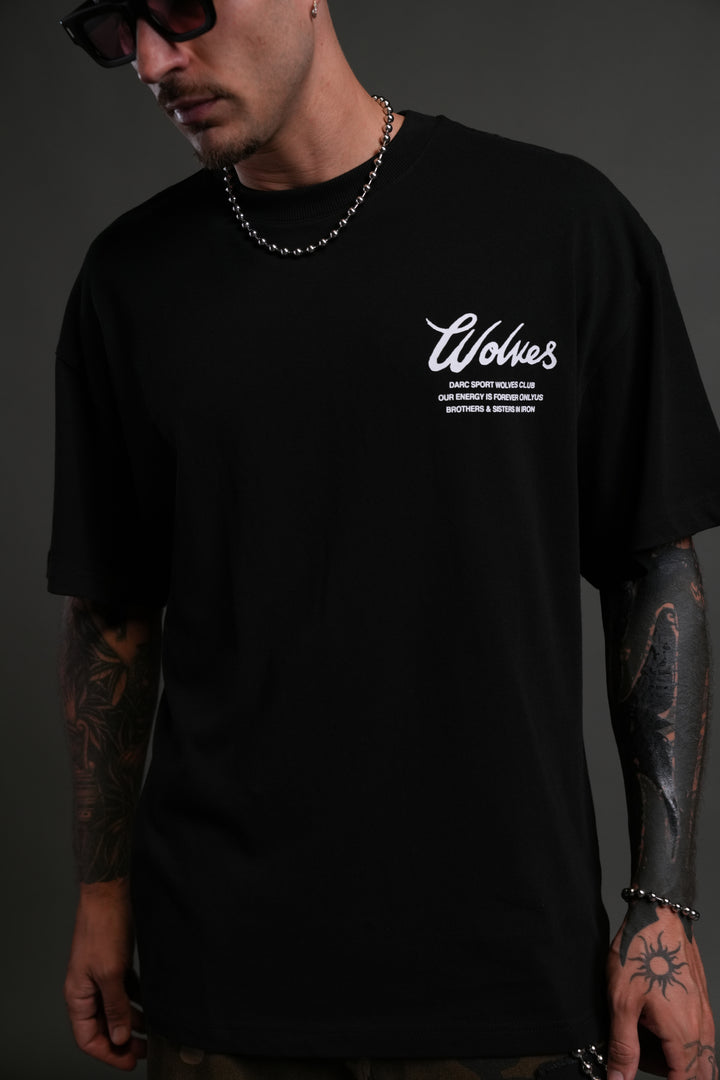 Western Wolves Forever "Premium" Oversized Tee in Black