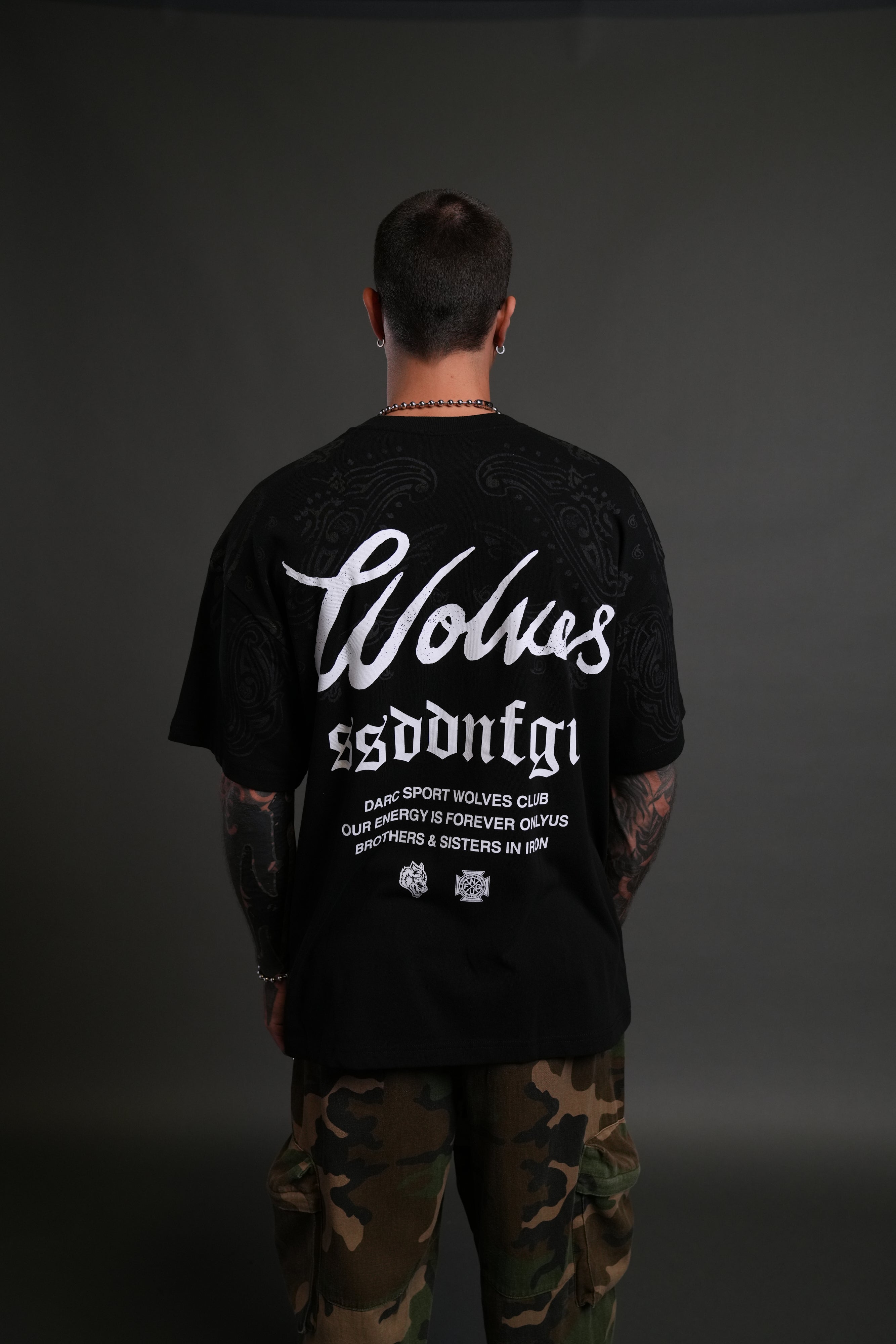 Western Wolves Forever "Premium" Oversized Tee in Black