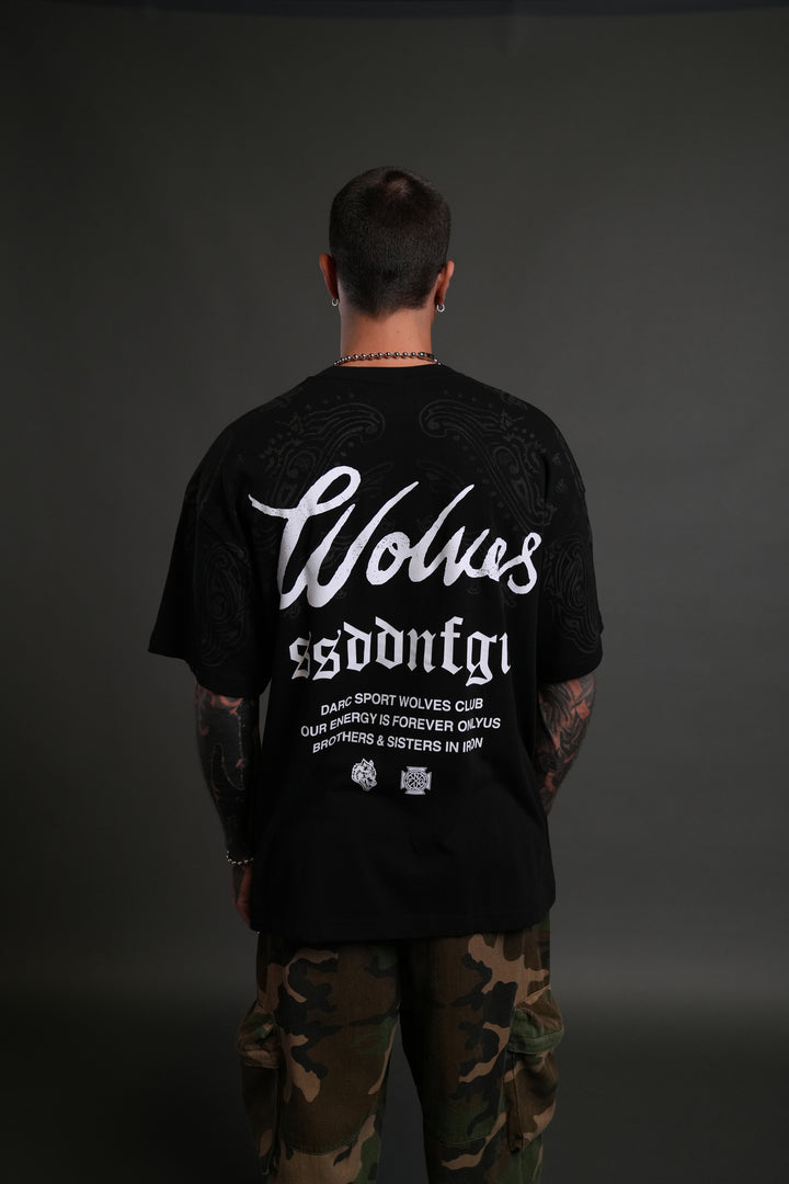 Western Wolves Forever "Premium" Oversized Tee in Black