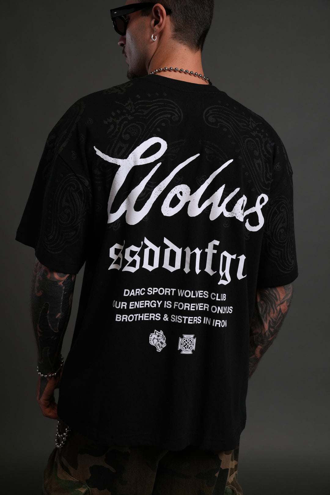 Western Wolves Forever "Premium" Oversized Tee in Black