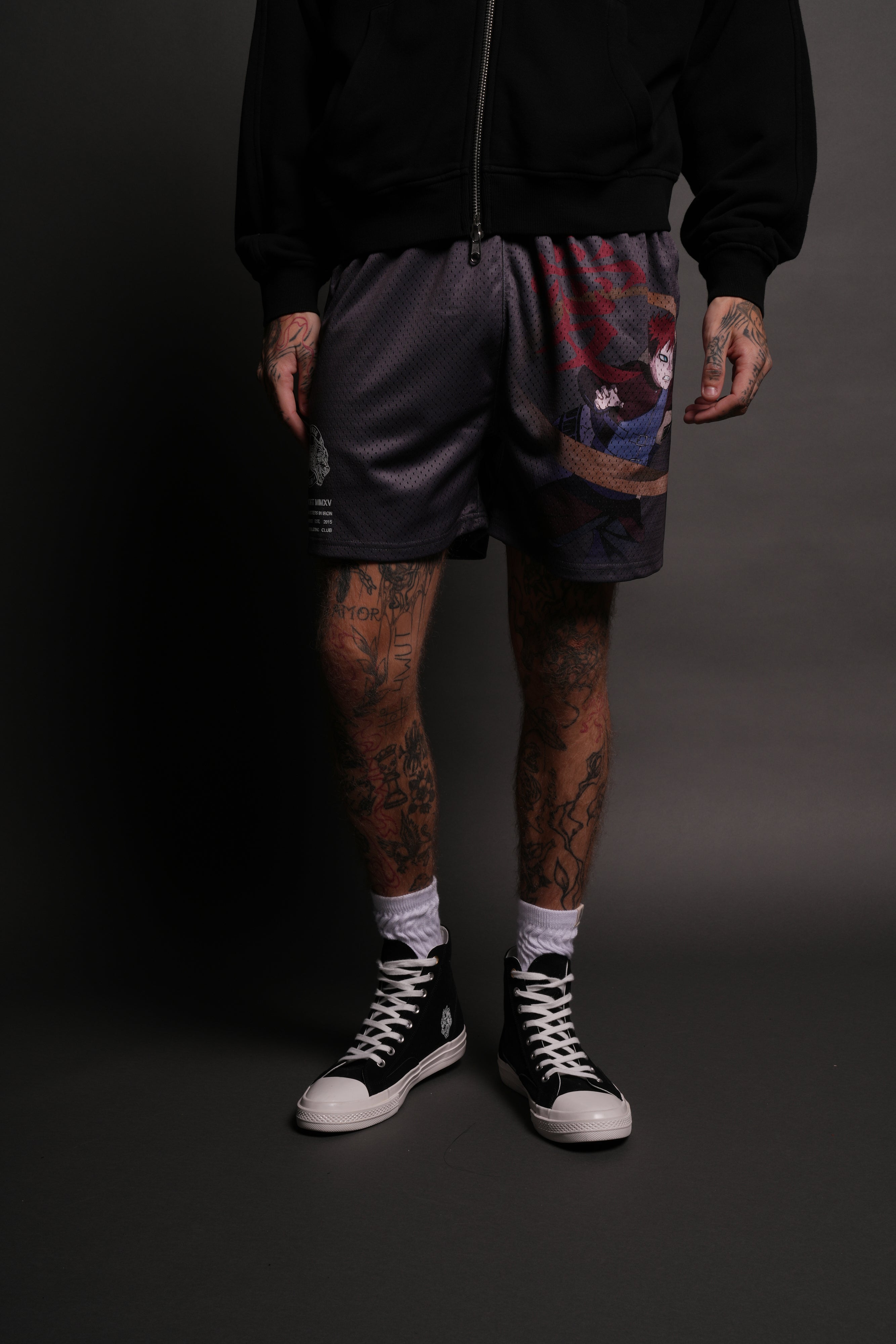 Gaara Mesh Shorts in Wolf Gray