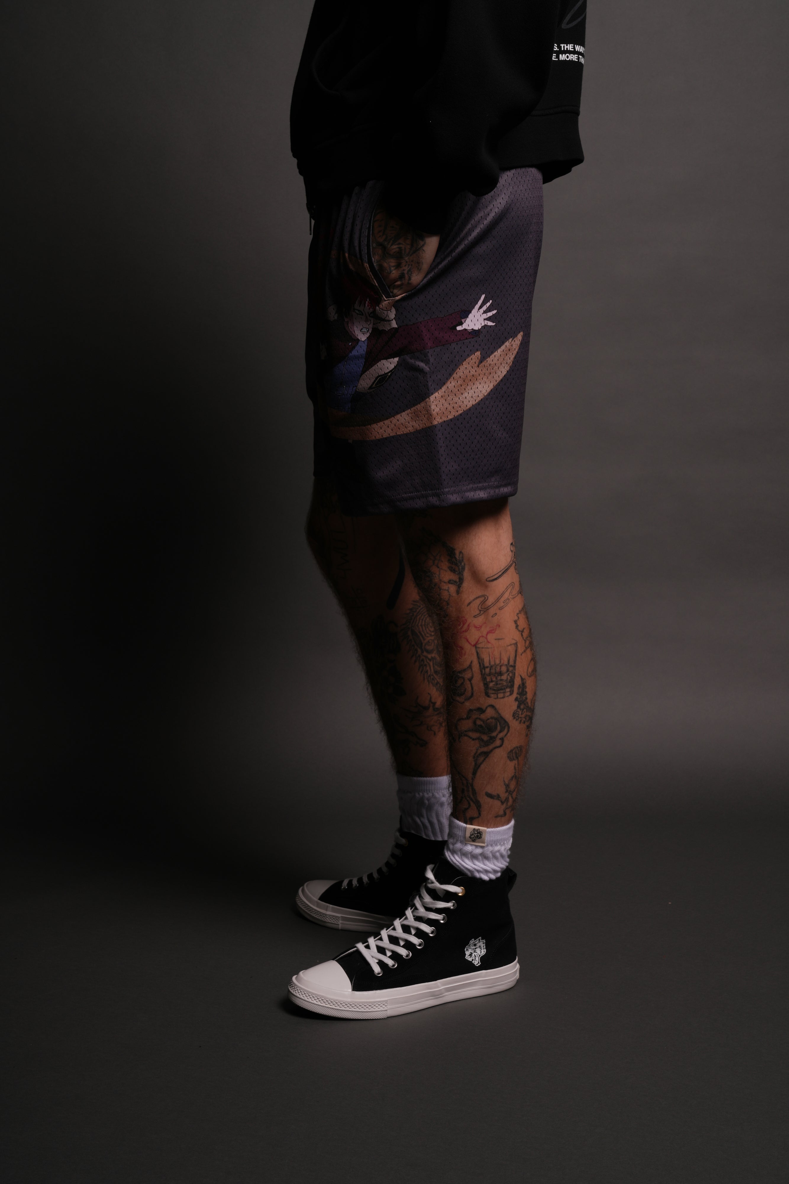 Gaara Mesh Shorts in Wolf Gray