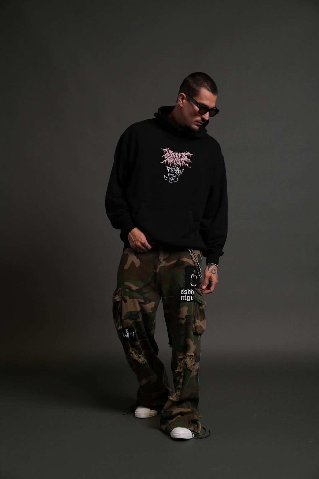 Cherub Core "Pierce" Hoodie in Black