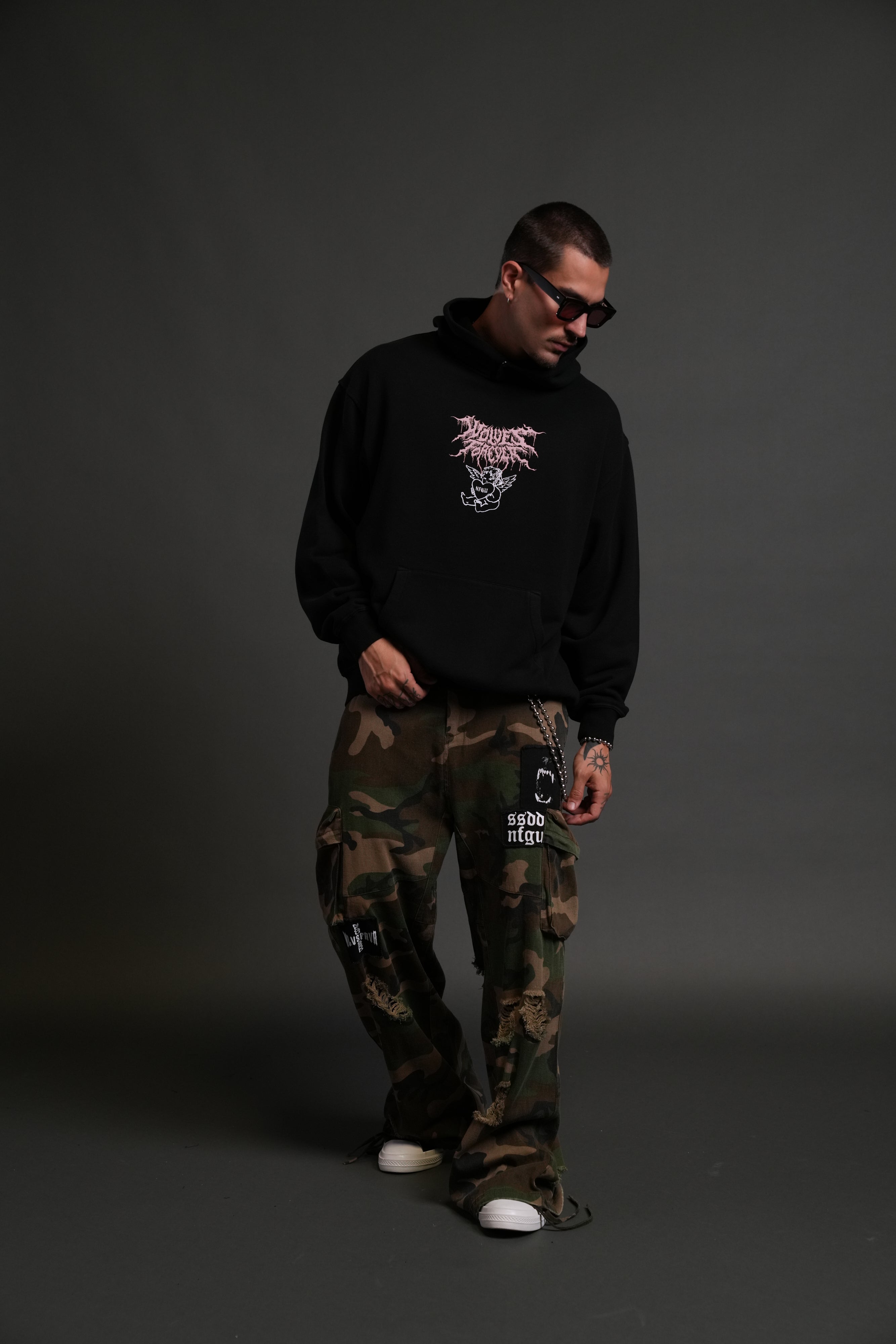 Cherub Core "Pierce" Hoodie in Black