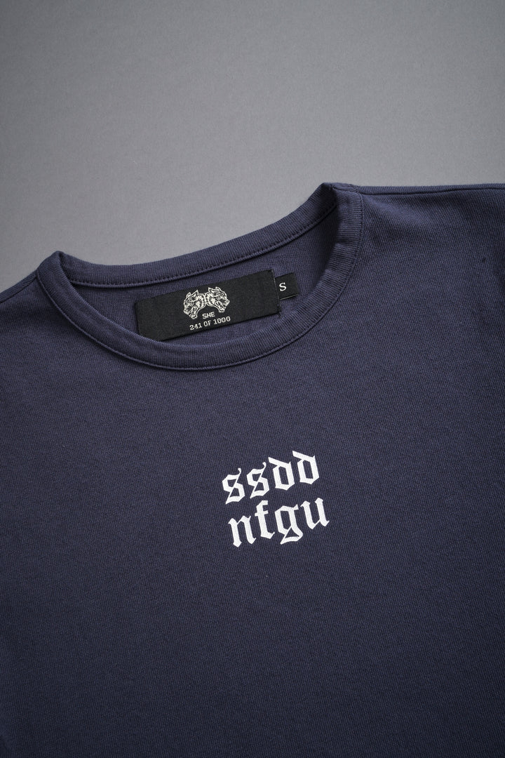 Wolf Label SSDDNFGU "Baby" Tee in Midnight Blue