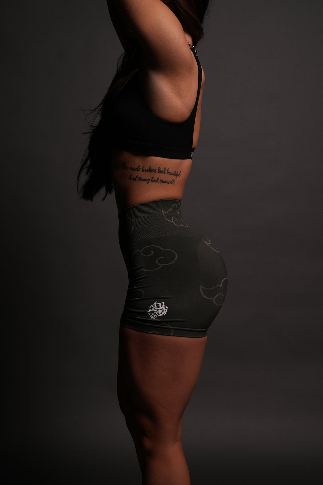 Wolf Cloud Everson Seamless "Training" Shorts in Pine Green