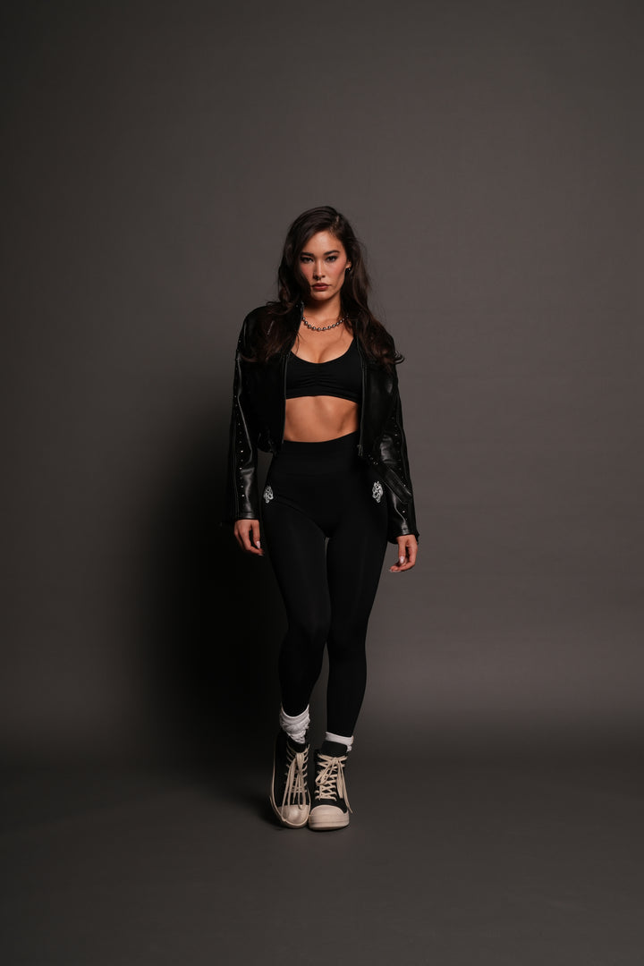 Mori Thorns Letty Moto Jacket In Black/Black