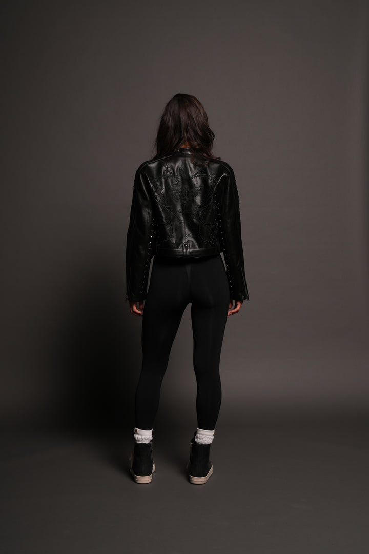 Mori Thorns Letty Moto Jacket In Black/Black
