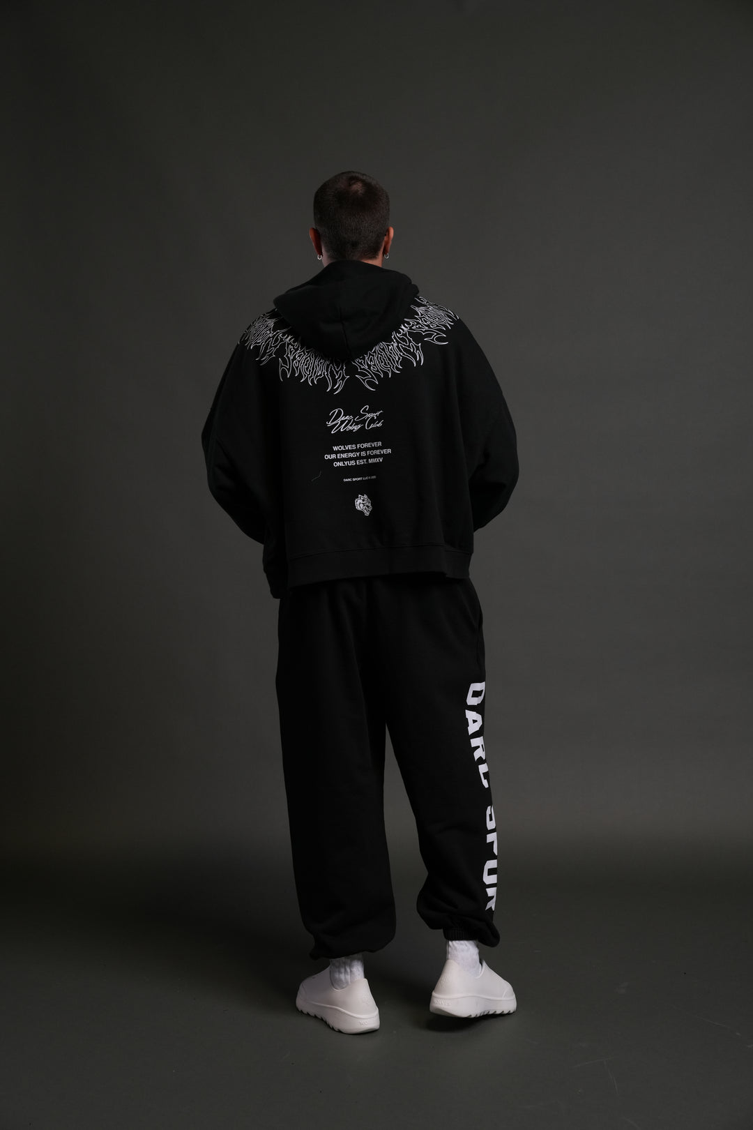 Hesh Core Grunge "Gage Box Cut" Hoodie in Black