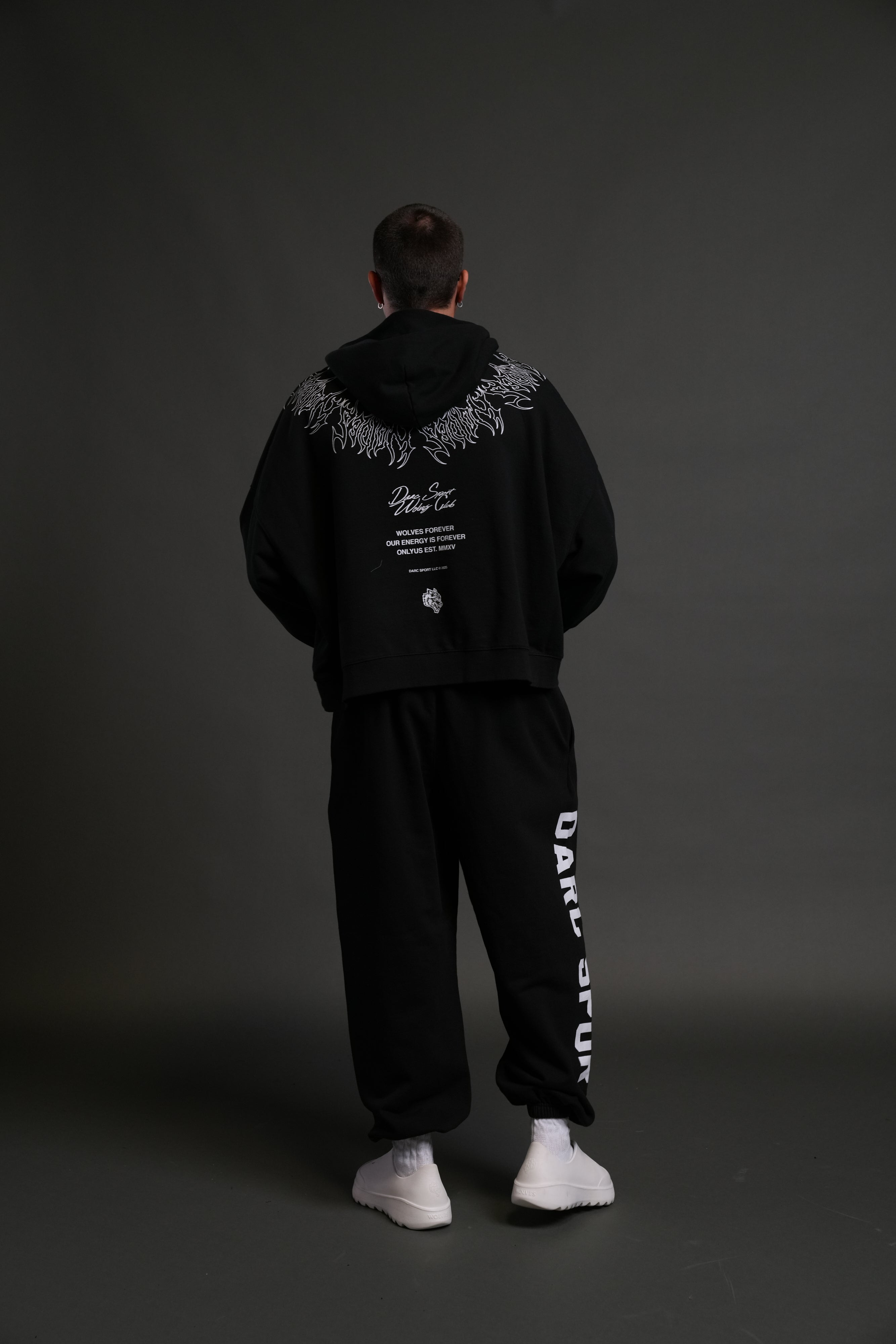 Hesh Core Grunge "Gage Box Cut" Hoodie in Black