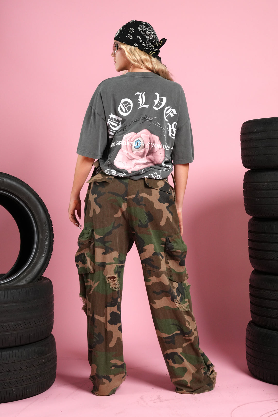Eye Of The Beholder V2 Premium Oversized Tee in Wolf Gray