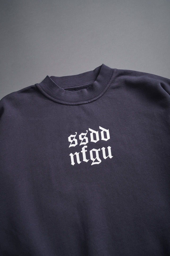 Big SSDD NFGU She London Crewneck in Midnight Blue