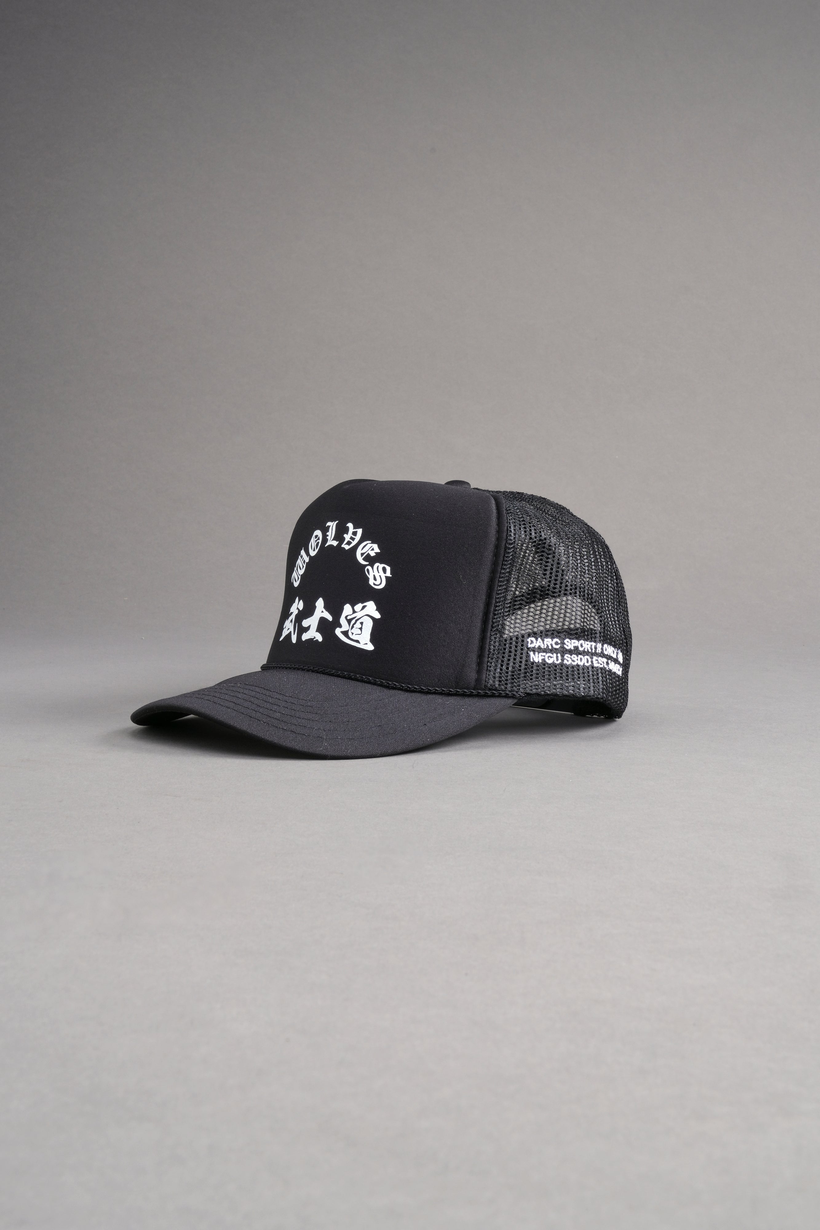 Okami Wolf Trucker Hat in Black