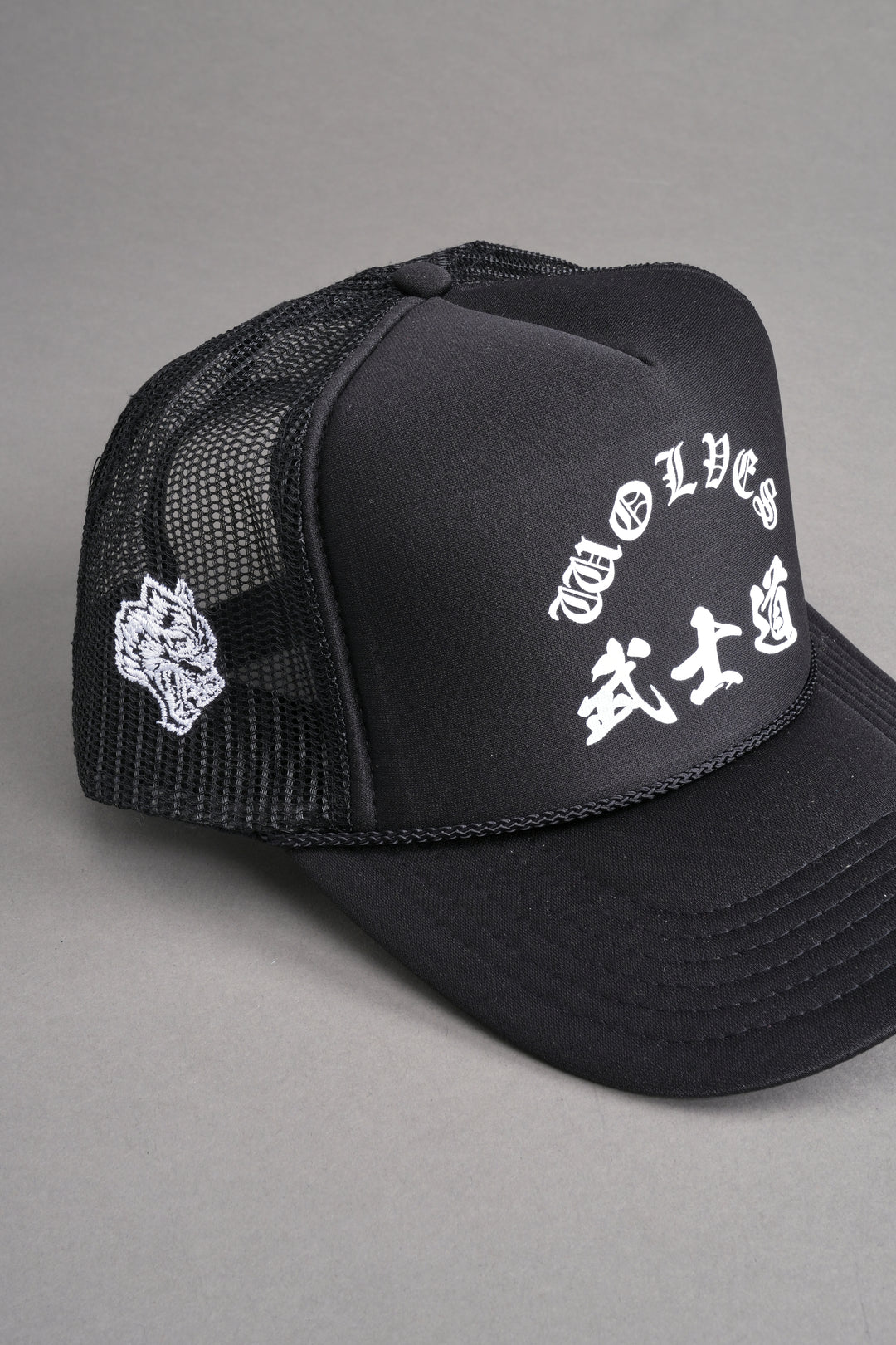 Okami Wolf Trucker Hat in Black