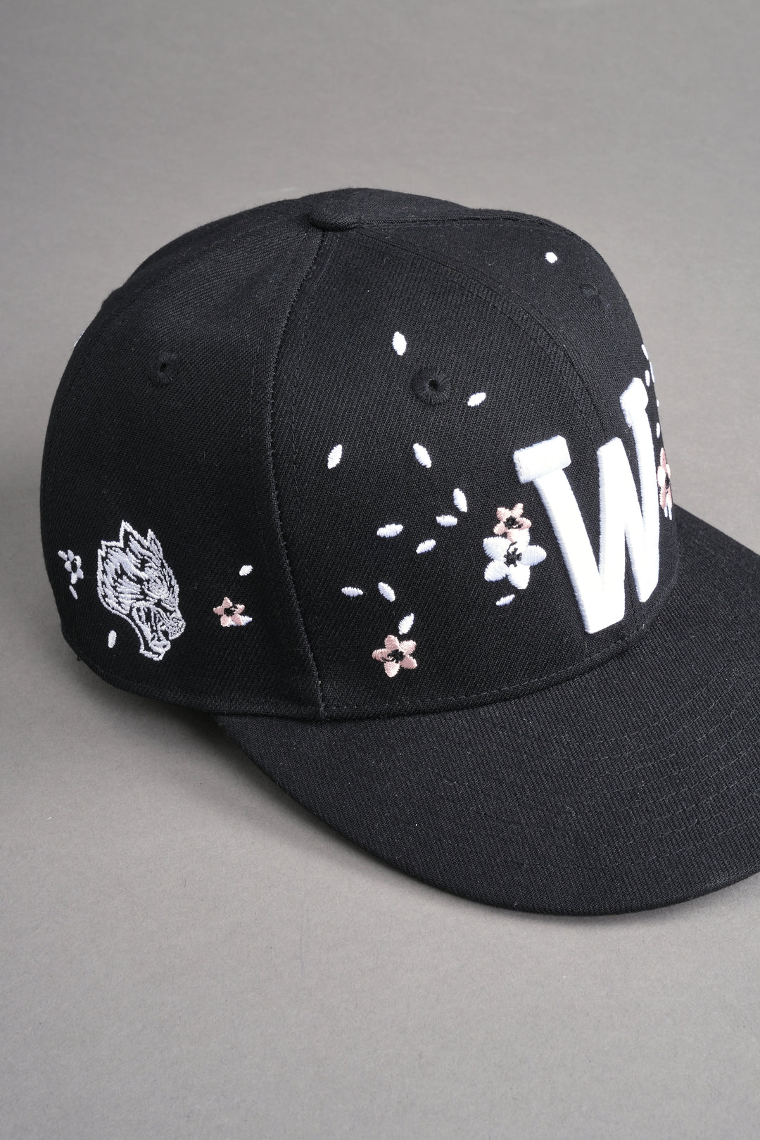 Wolves Sakura Fitted Hat in Black