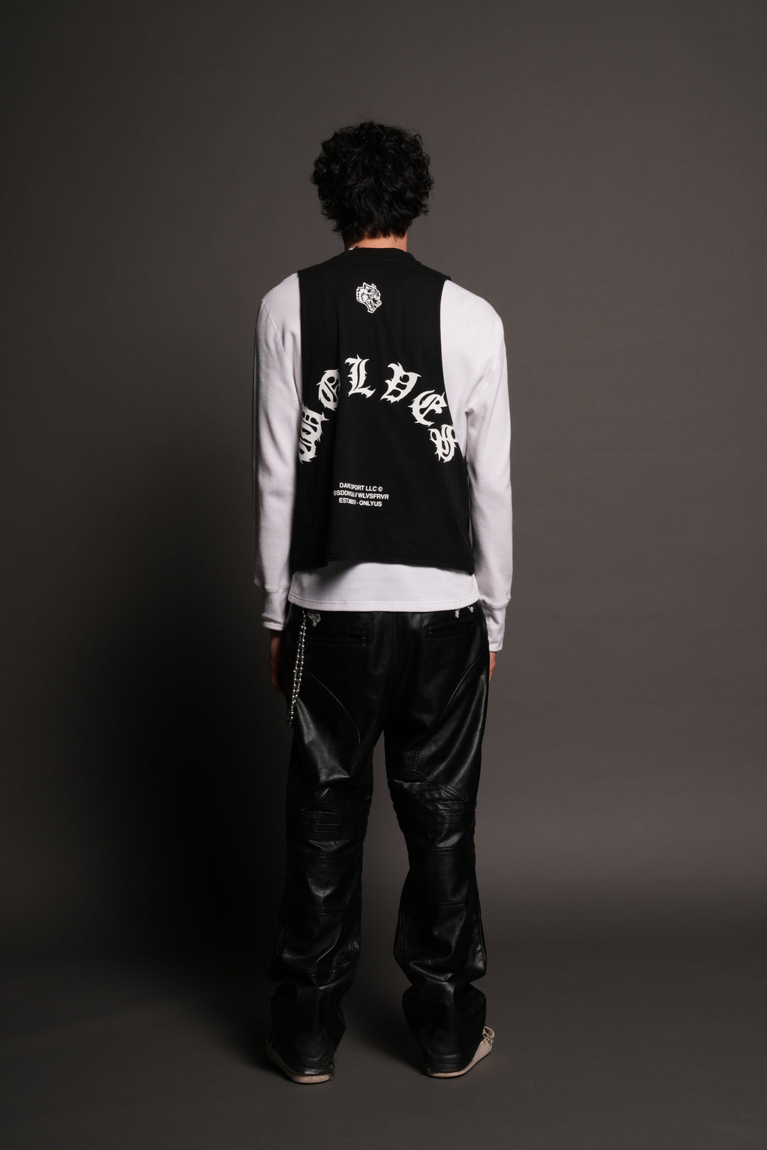 Jason Forever Grunge Raw Hem Box Cut Tommy Muscle Tee In Black