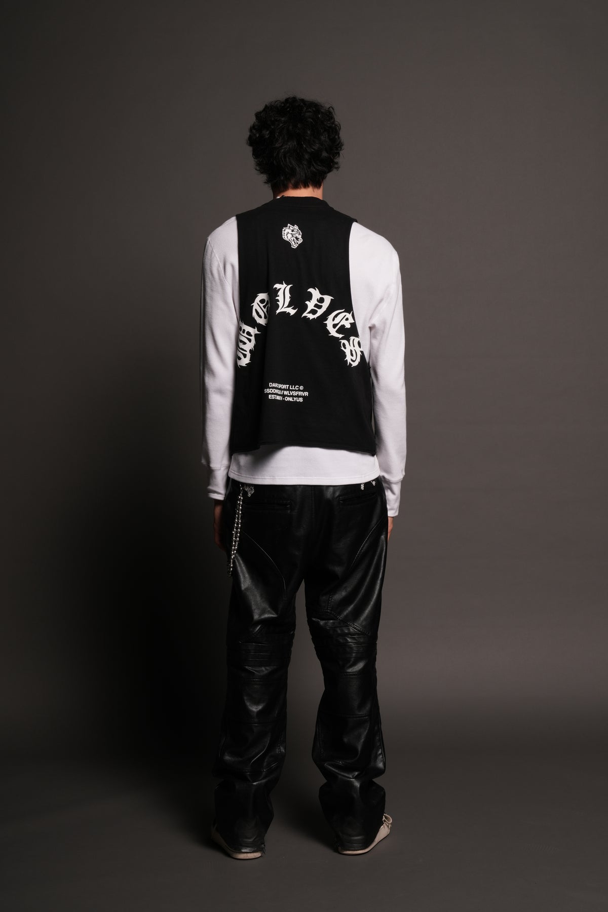 Jason Forever Grunge Raw Hem Box Cut Tommy Muscle Tee In Black