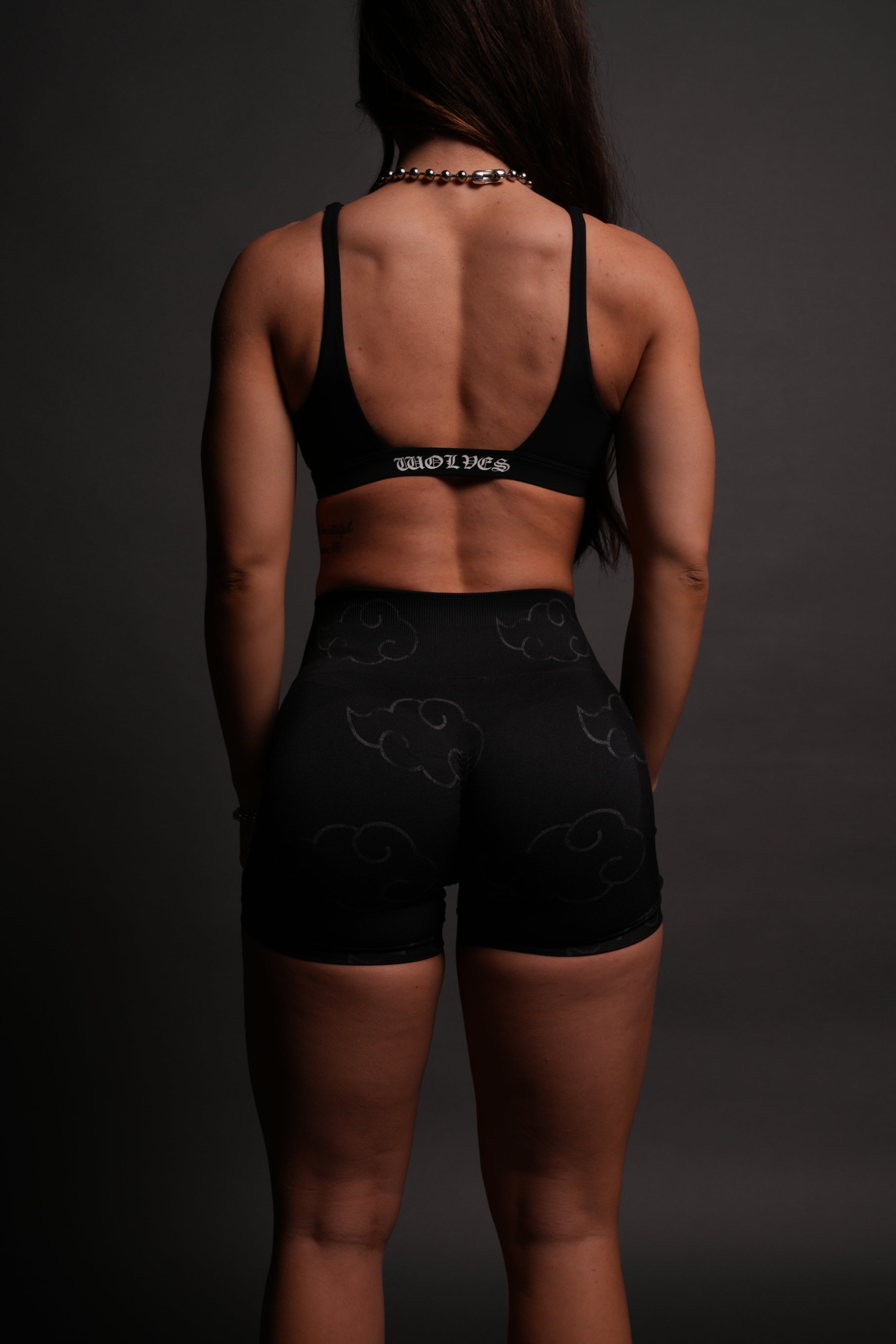 Wolf Cloud Everson Seamless "Training" Shorts in Black