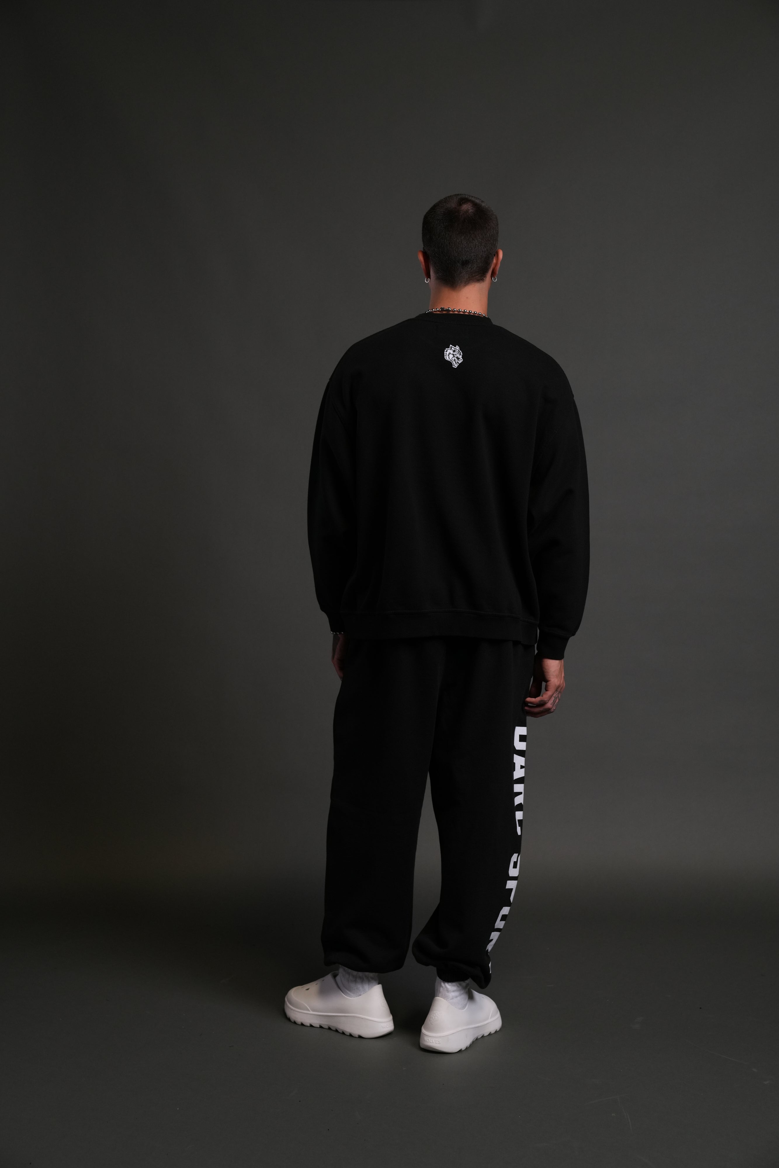 Darc Sport MMXV Grunge Oversized London Unisex Crewneck in Black