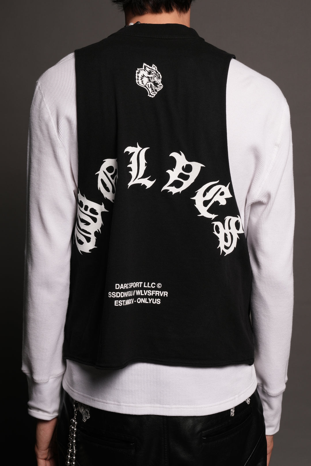 Jason Forever Grunge Raw Hem Box Cut Tommy Muscle Tee In Black