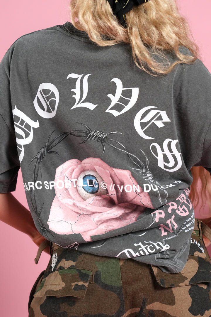 Eye Of The Beholder V2 Premium Oversized Tee in Wolf Gray