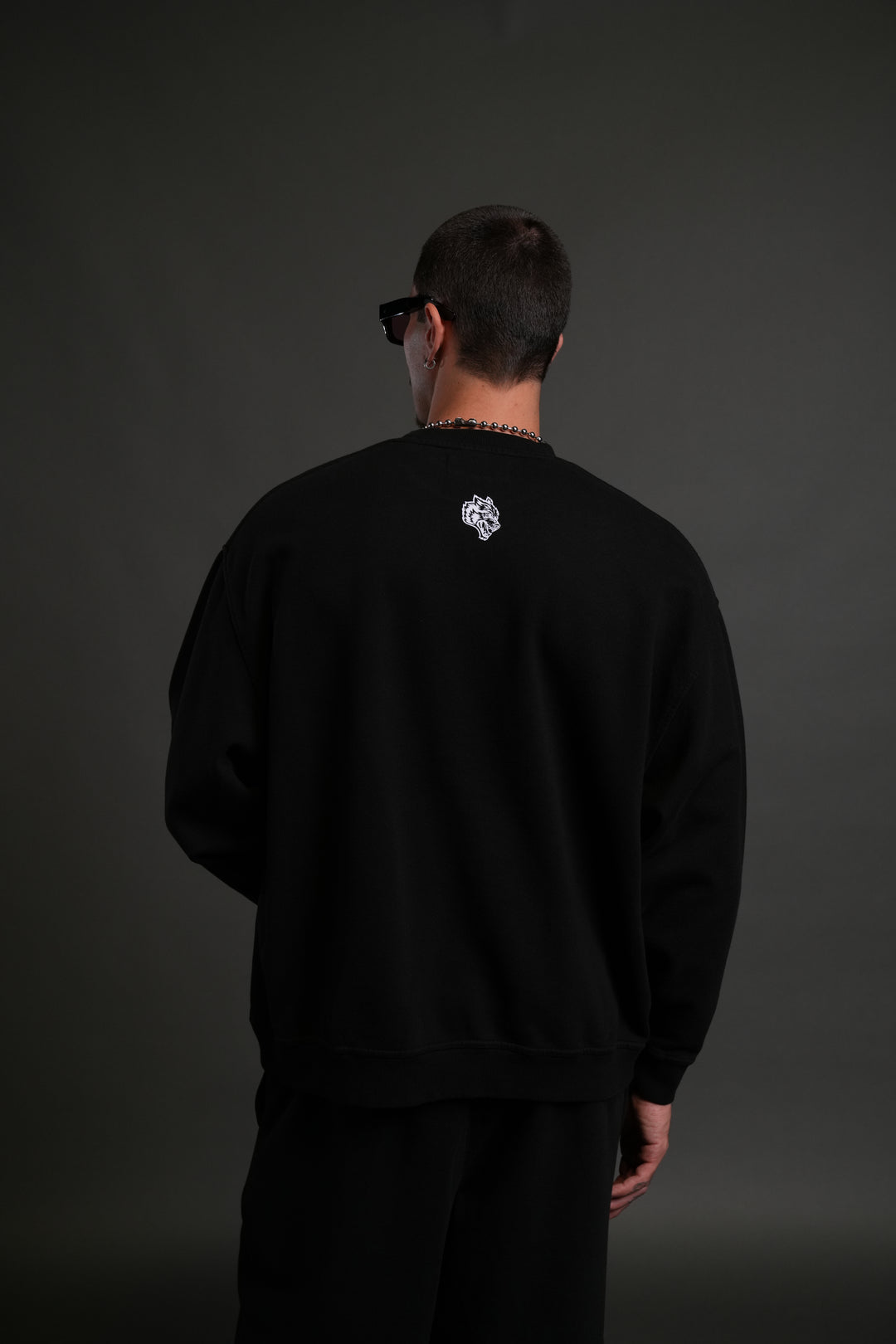 Darc Sport MMXV Grunge Oversized London Unisex Crewneck in Black