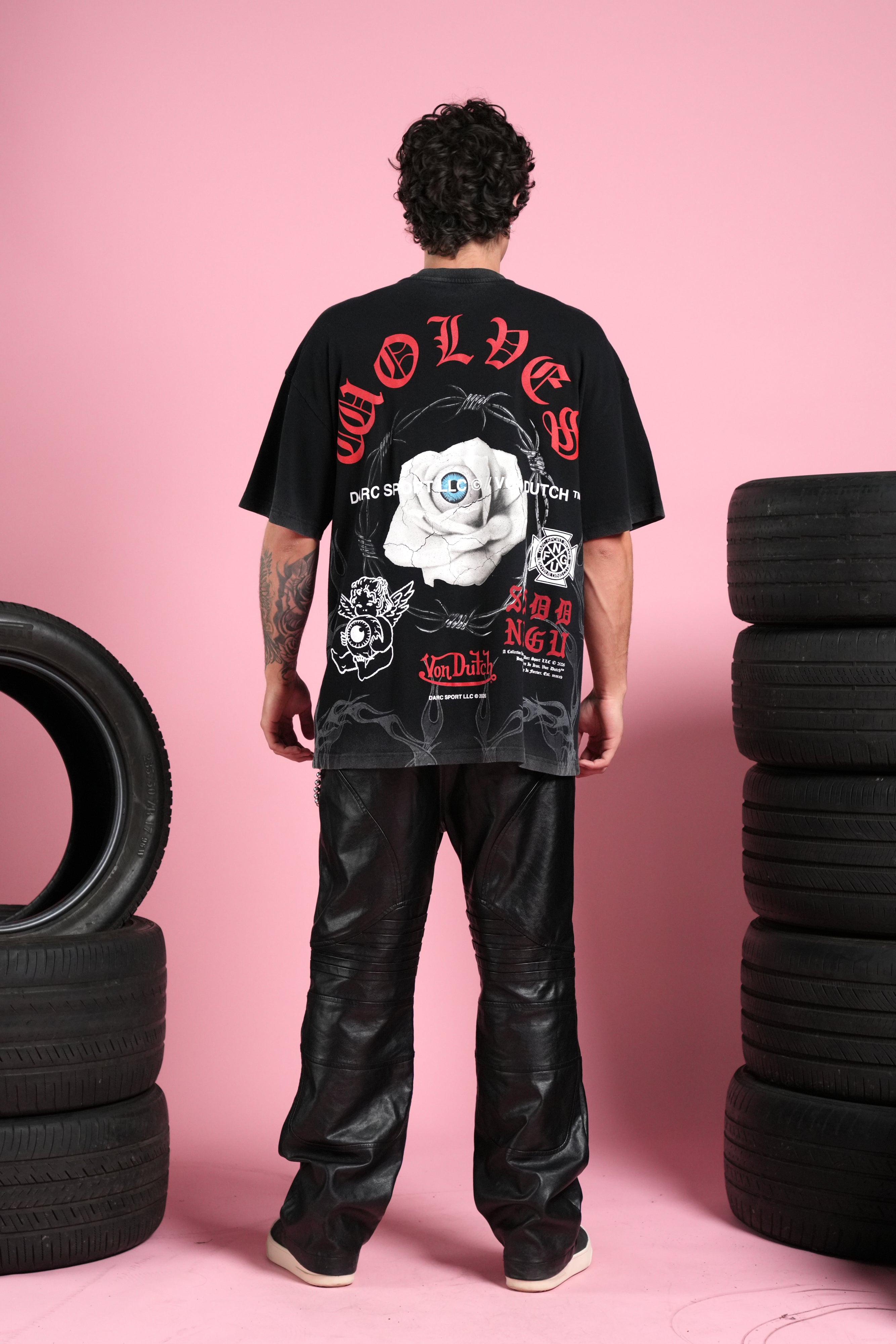 Eye Of The Beholder V2 Premium Oversized Tee in Black