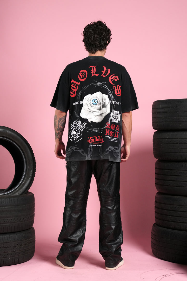 Eye Of The Beholder V2 Premium Oversized Tee in Black