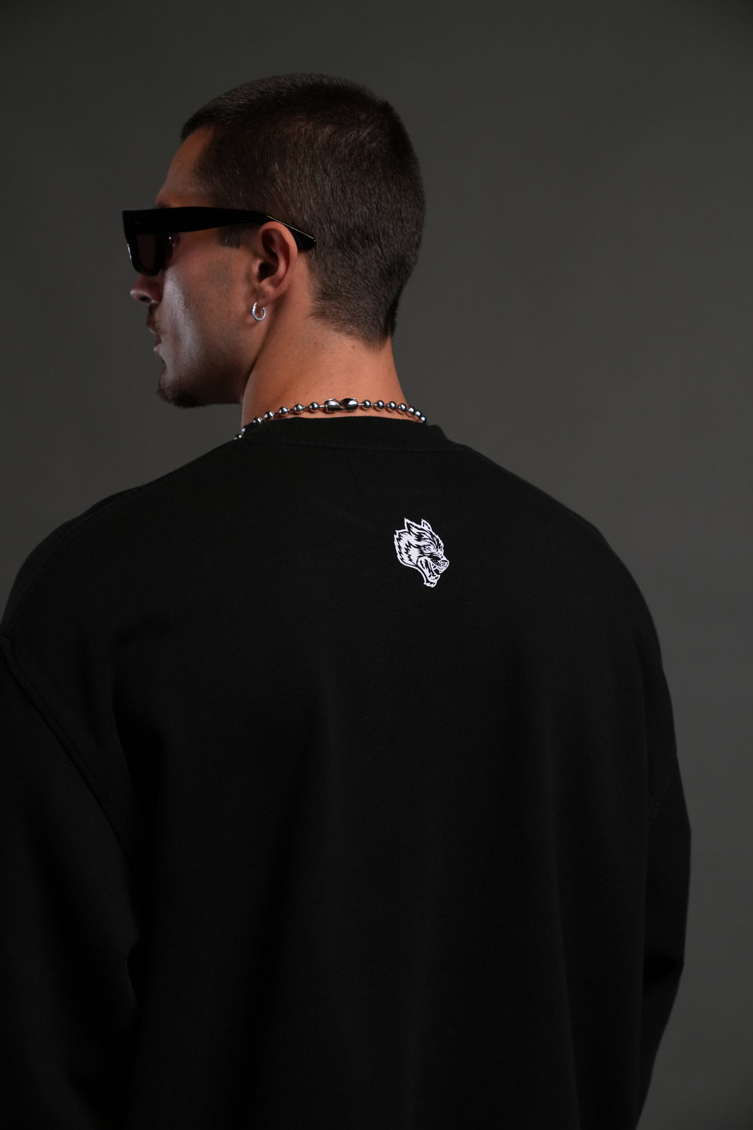 Darc Sport MMXV Grunge Oversized London Unisex Crewneck in Black