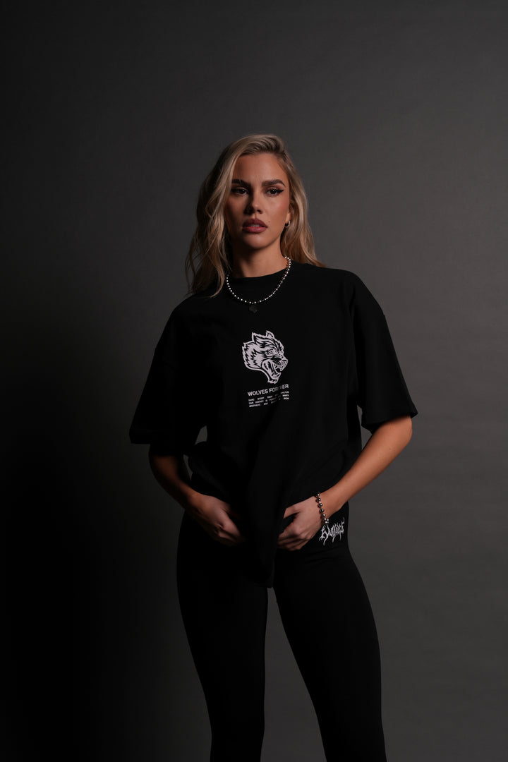 Wolves Have Your Back "Premium" Oversized Unisex Tee in Black