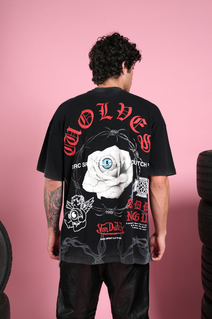 Eye Of The Beholder V2 Premium Oversized Tee in Black