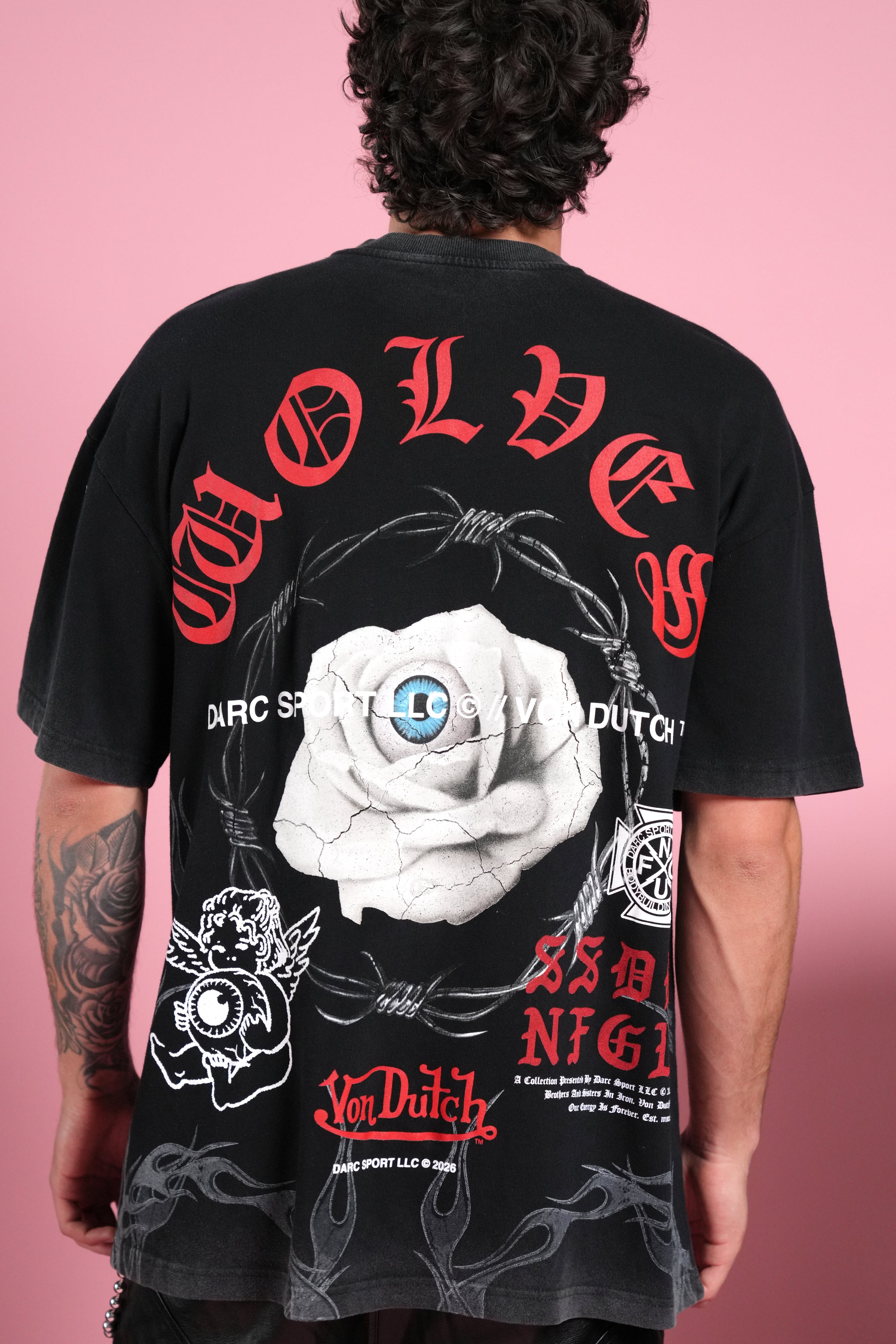 Eye Of The Beholder V2 Premium Oversized Tee in Black