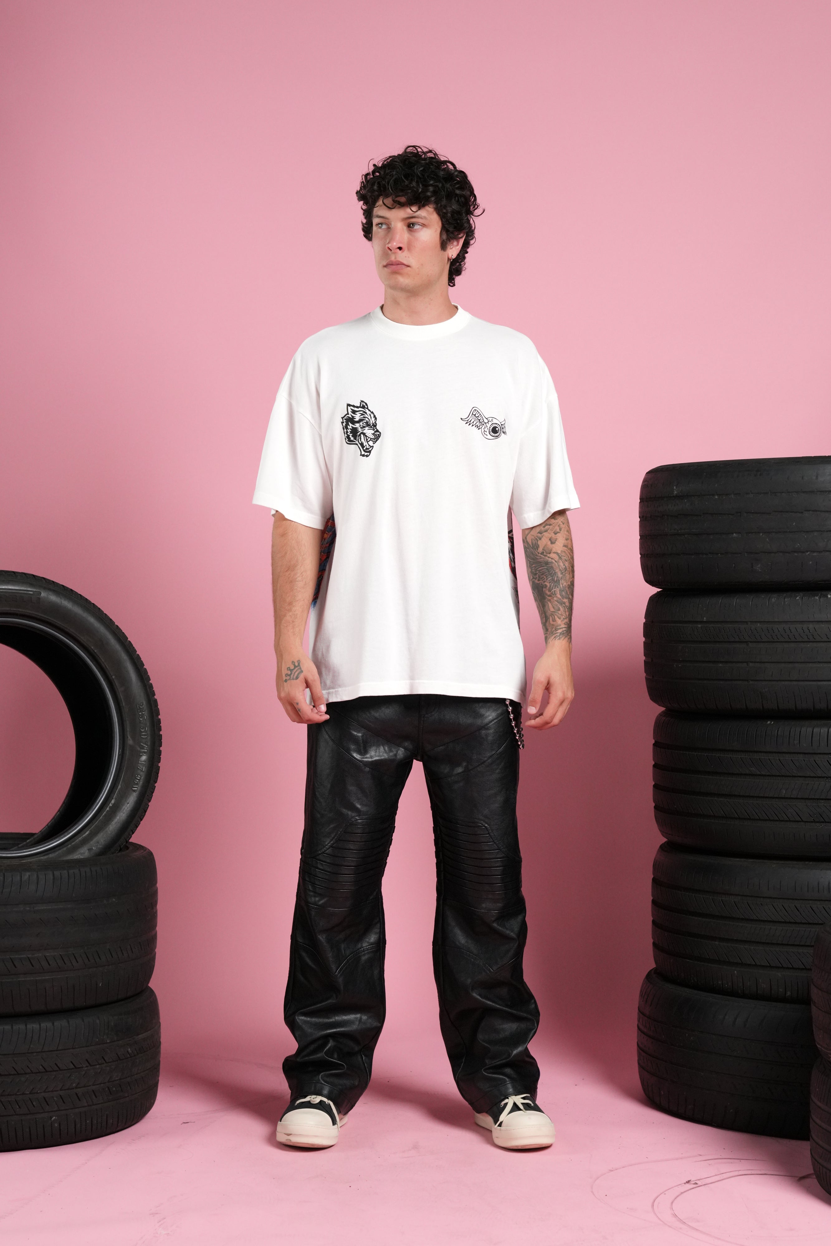 Kulture Klash Premium Oversized Tee in Cream