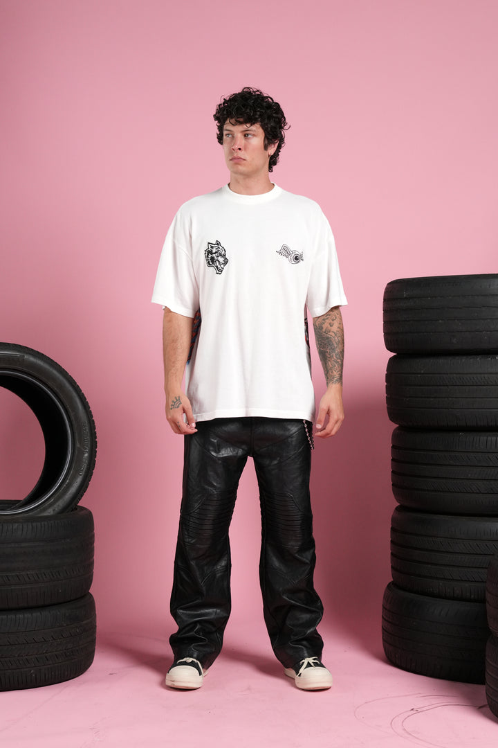 Kulture Klash Premium Oversized Tee in Cream