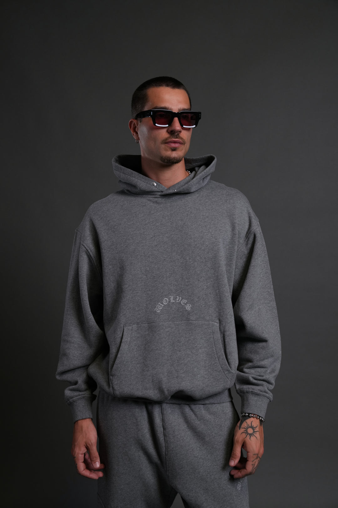 The Wolves & The Moth "Pierce" Hoodie in Darc Athletic