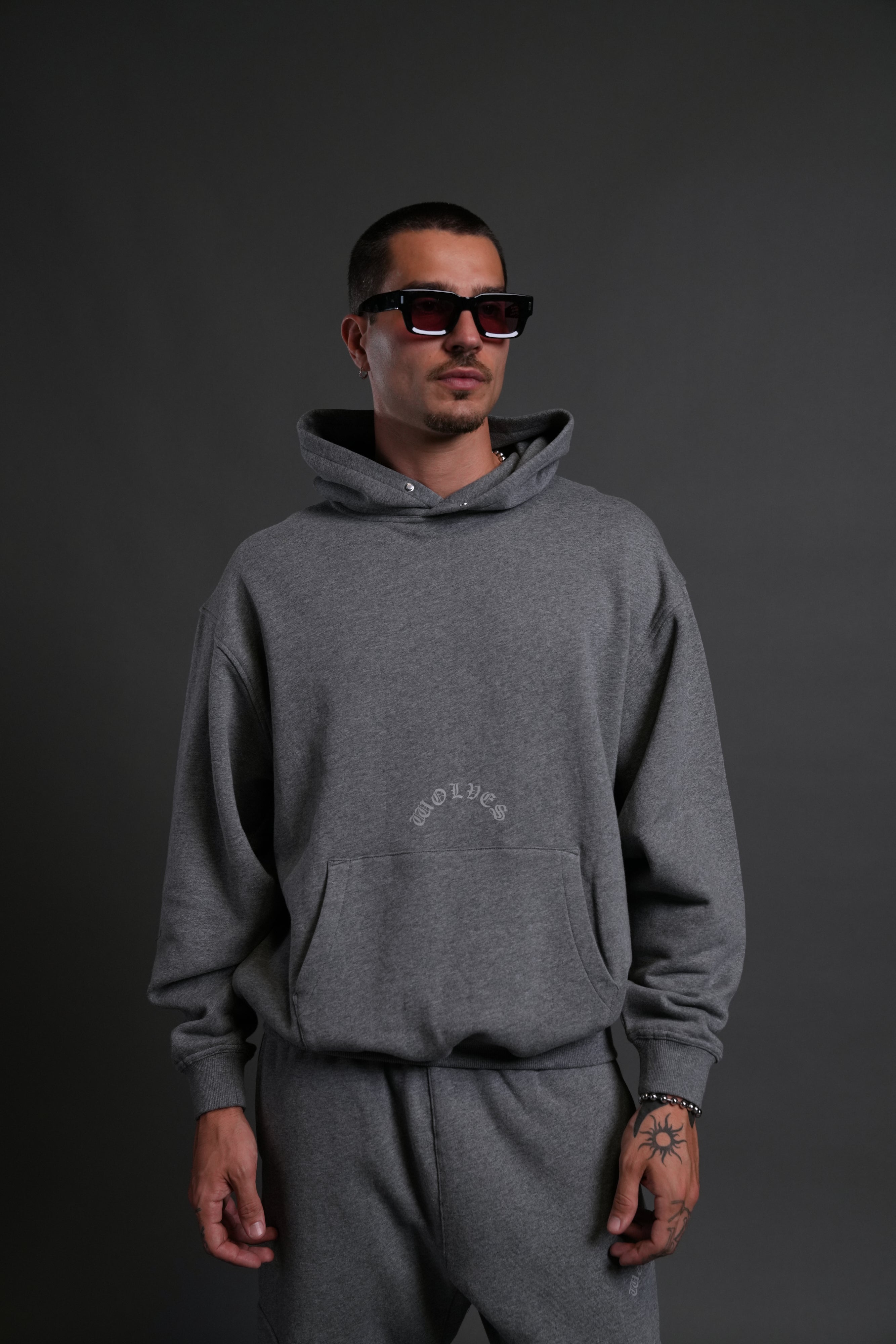 The Wolves & The Moth "Pierce" Hoodie in Darc Athletic