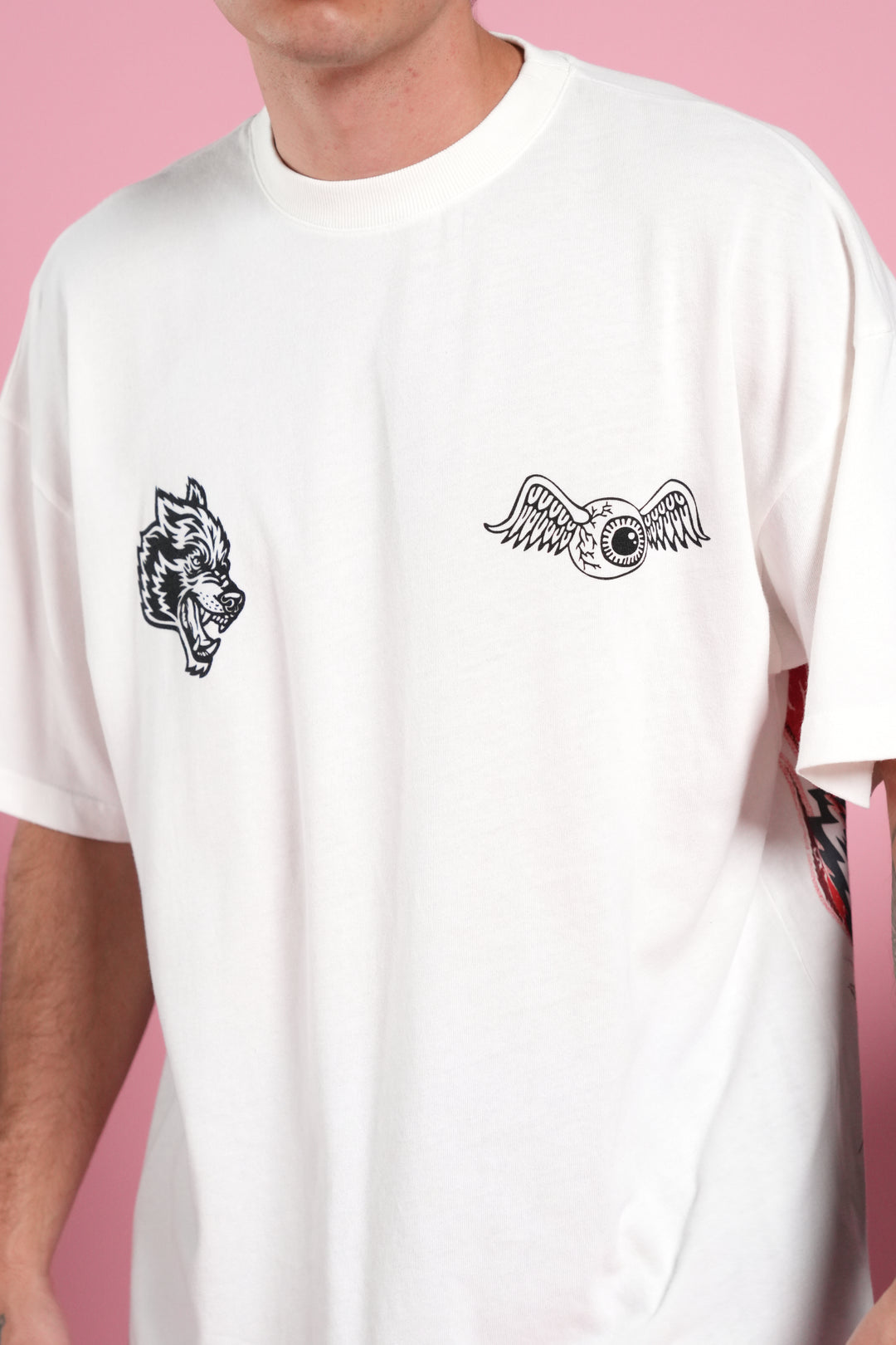 Kulture Klash Premium Oversized Tee in Cream