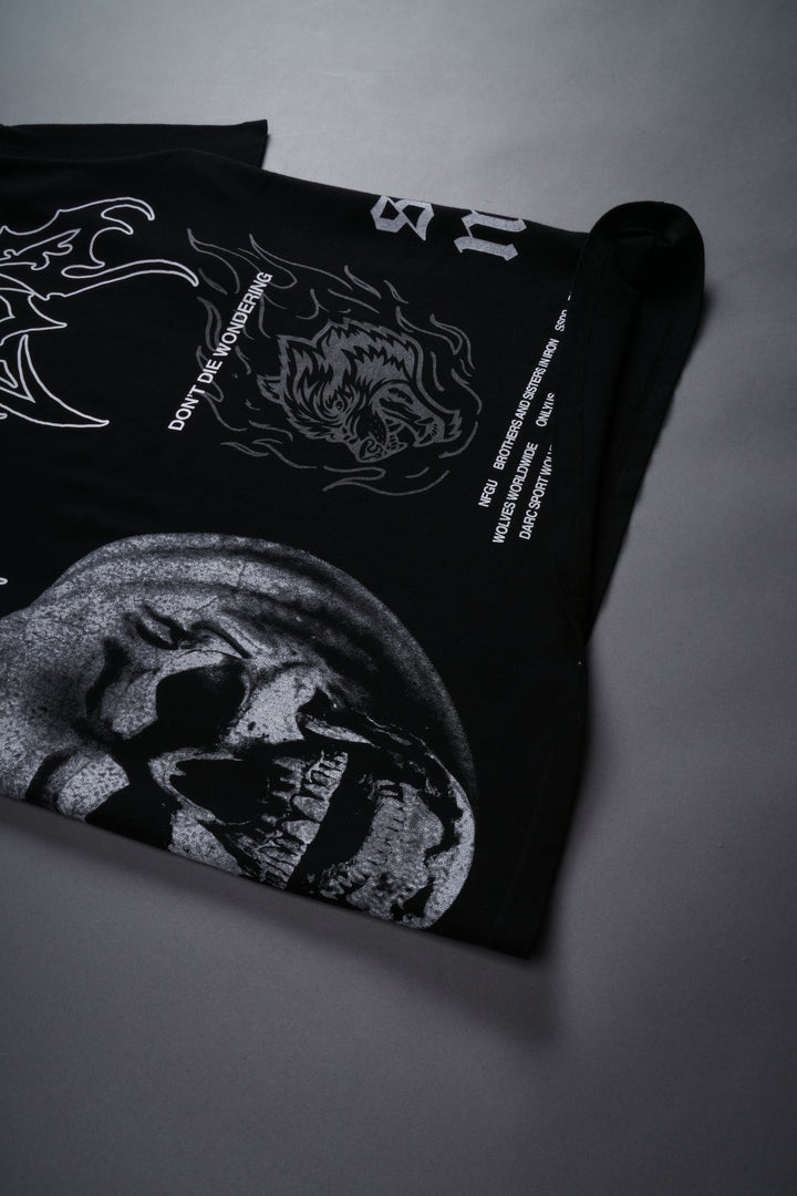 He's Coming Back "Premium" Oversized Tee in Black